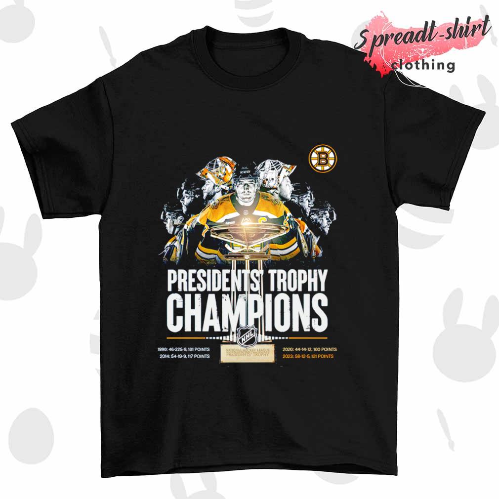 Boston Bruins Presidents Trophy Champions 2023 signature shirt
