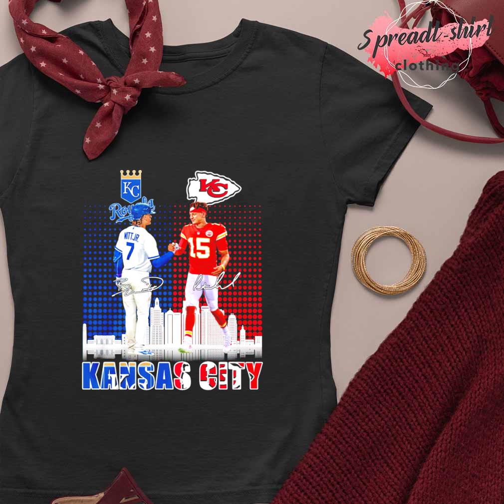 Kansas City Bobby Witt Jr and Patrick Mahomes signature shirt, hoodie,  sweater, long sleeve and tank top