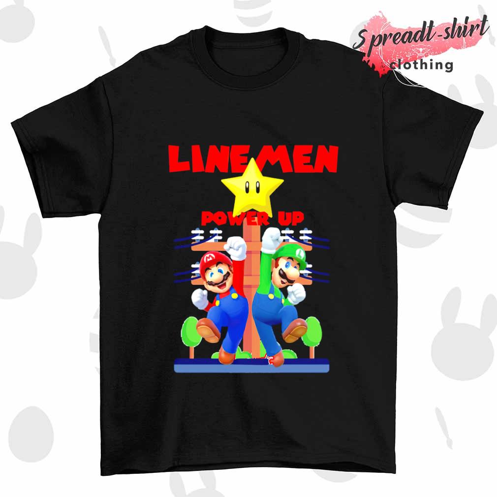 Linemen power up Mario shirt