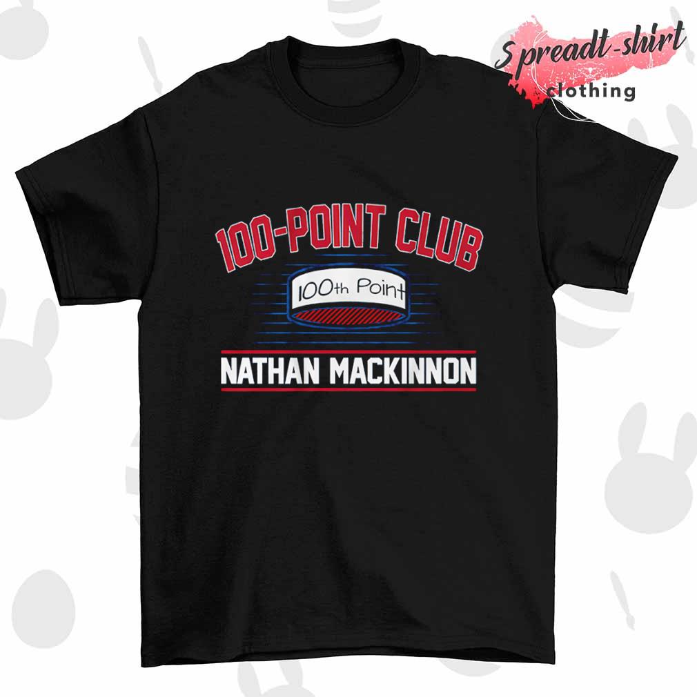 Nathan MacKinnon 100-Point Club Colorado hockey shirt