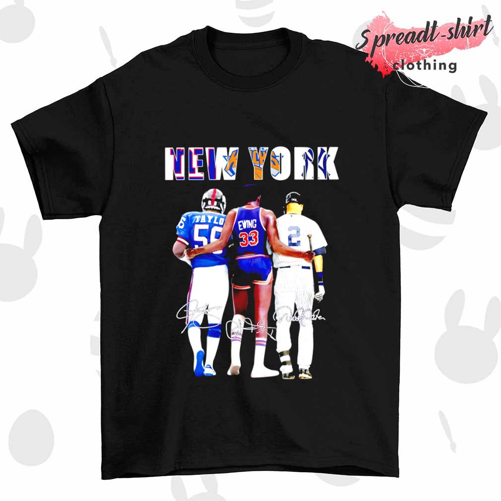 New York Jonathan Taylor Patrick Ewing and Derek Jeter's signature shirt