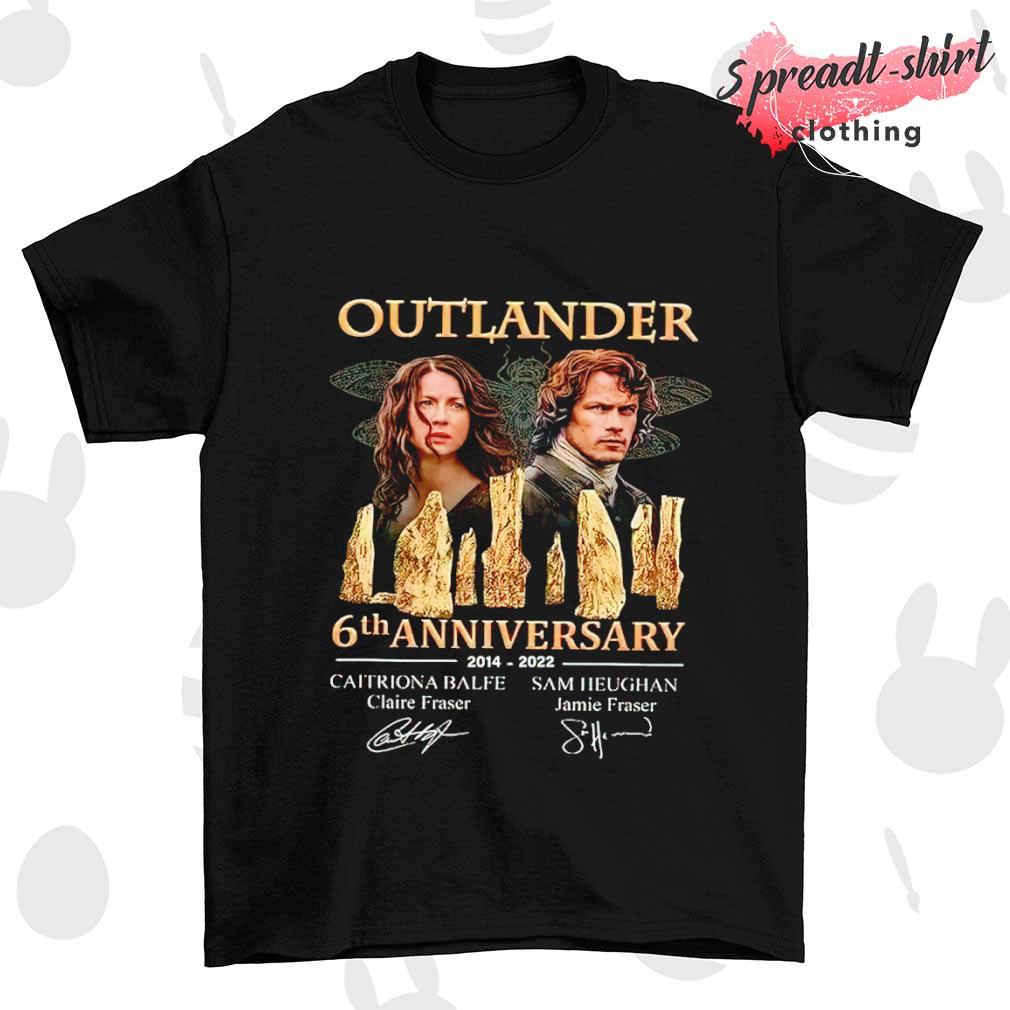 Outlander 6th anniversary 2014-2022 signature shirt