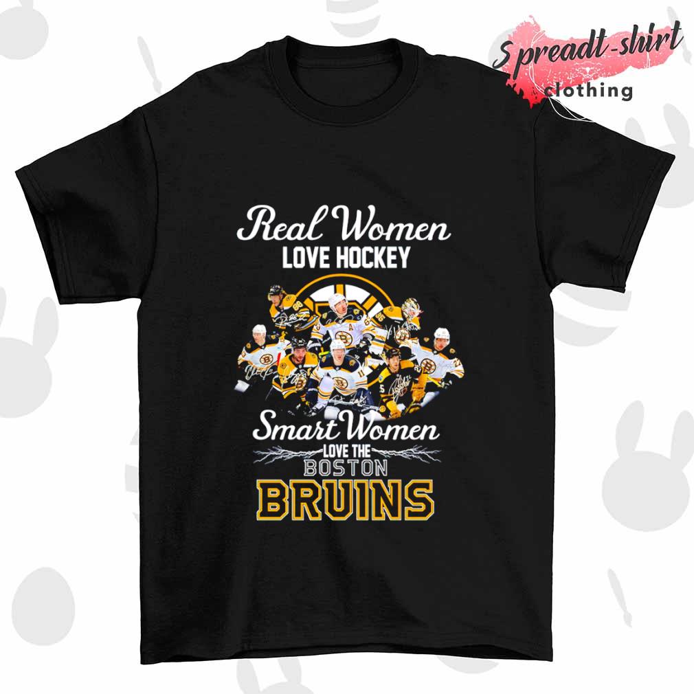 Real Women love Hockey smart Women love the Boston Bruins signature shirt