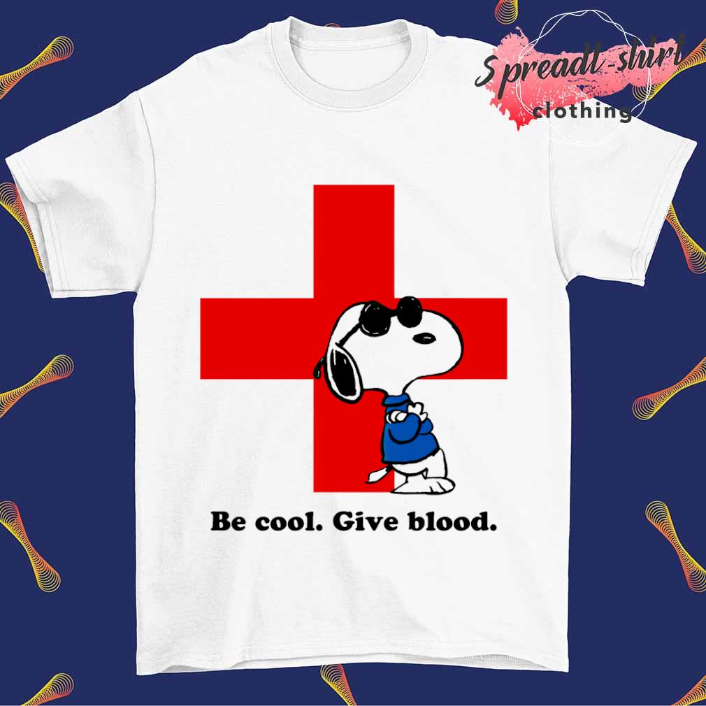 Red Cross Give blood Snoopy shirt