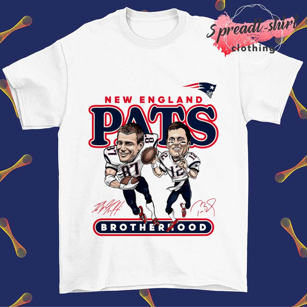 Rob Gronkowski and Tom Brady New England Patriots signature shirt
