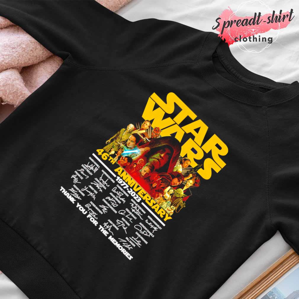 Star Wars 46th 1977-2023 Anniversary Thank For The Memories Tshirt Men 