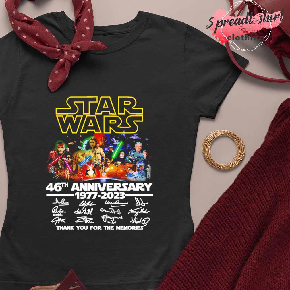 Star Wars 46th 1977-2023 Anniversary Thank For The Memories Tshirt