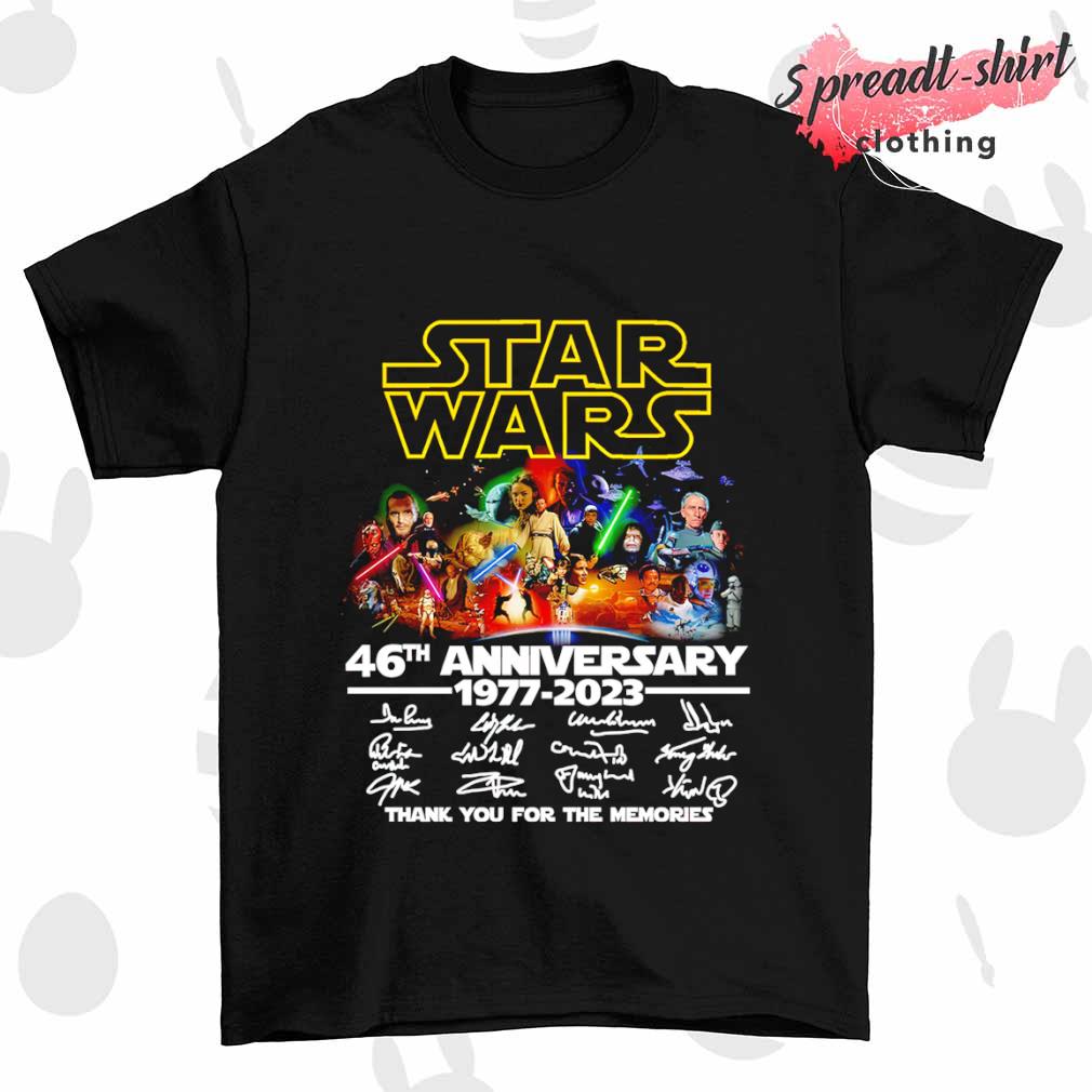 Star Wars 46th anniversary 1977-2023 thank you for the memories signatures shirt