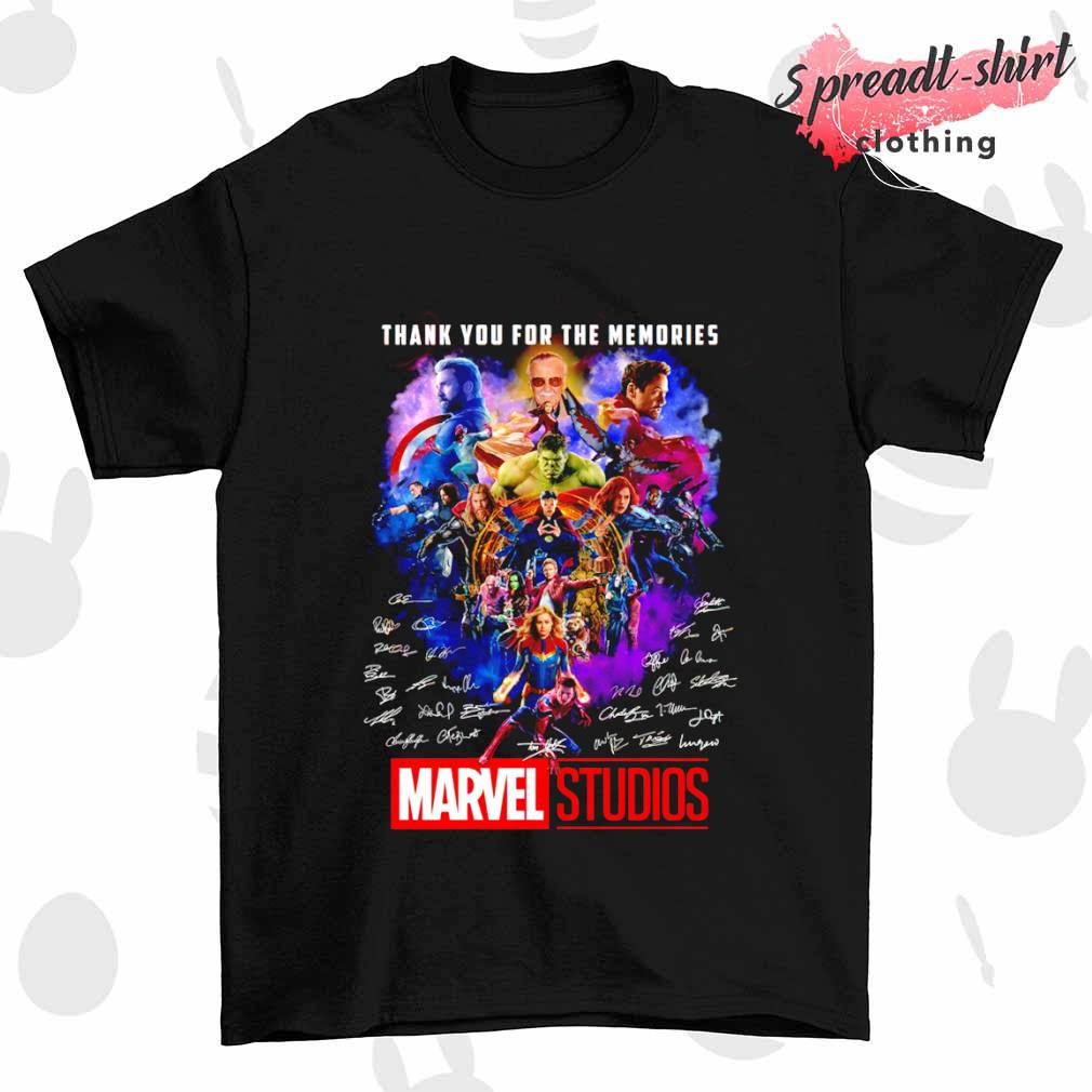 Thank you for the memories Marvel Studios signature shirt