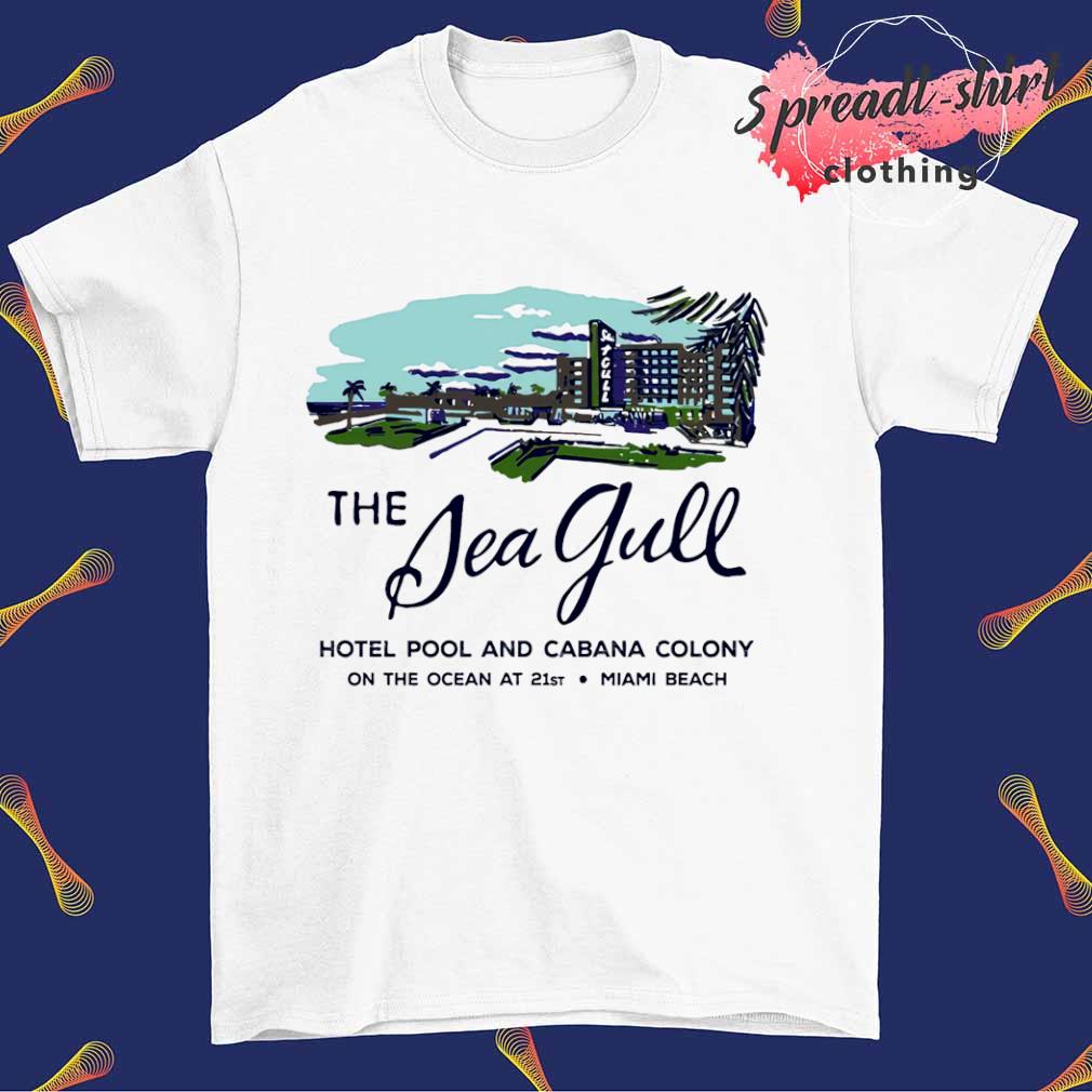 The Sea Gull hotel pool and cabana colony shirt