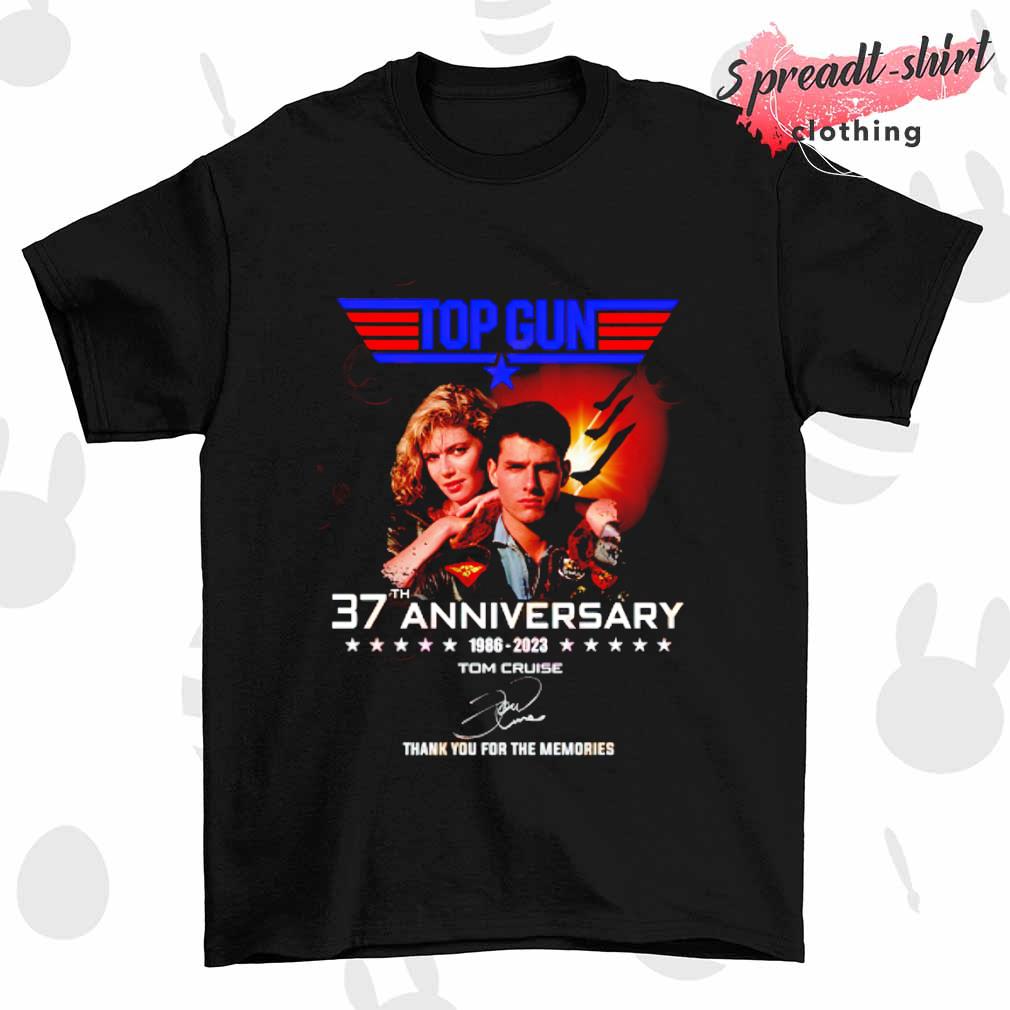 Top Gun 37th anniversary 1986-2023 tom cruise thank you for the memories signature shirt