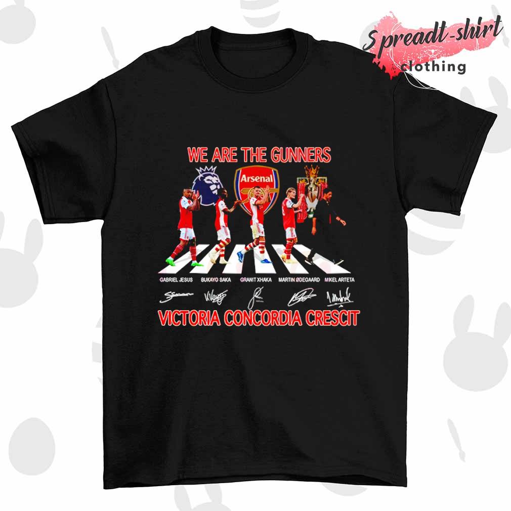 We are the Gunners Victoria Concordia Crescit signature shirt