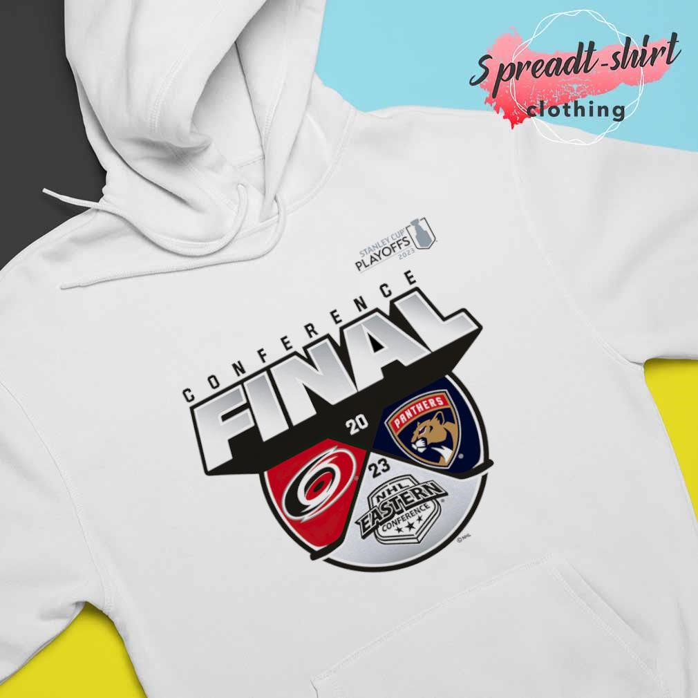 Carolina Hurricanes vs Florida Panthers 2023 NHL Stanley Cup Playoffs  Eastern Conference Final Matchup logo shirt, hoodie, sweater, long sleeve  and tank top