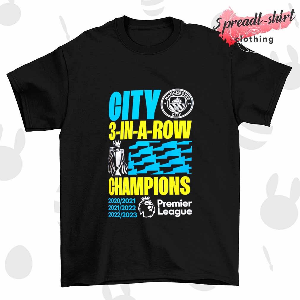 Manchester City 3-in-a-row Champions 2020-2023 shirt