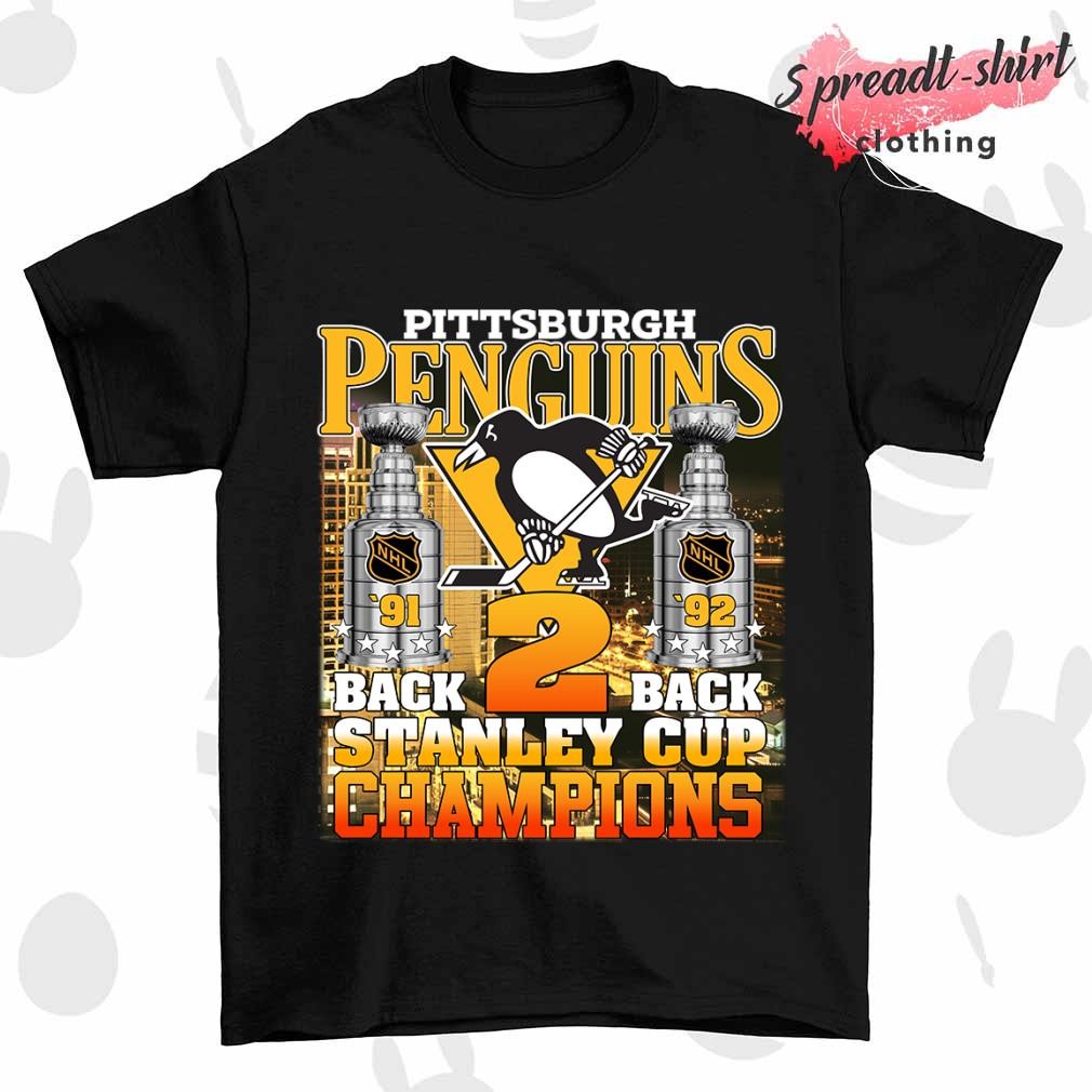 Pittsburgh Penguins NHL 1991 and 1992 Back to Back Stanley Cup Champions shirt