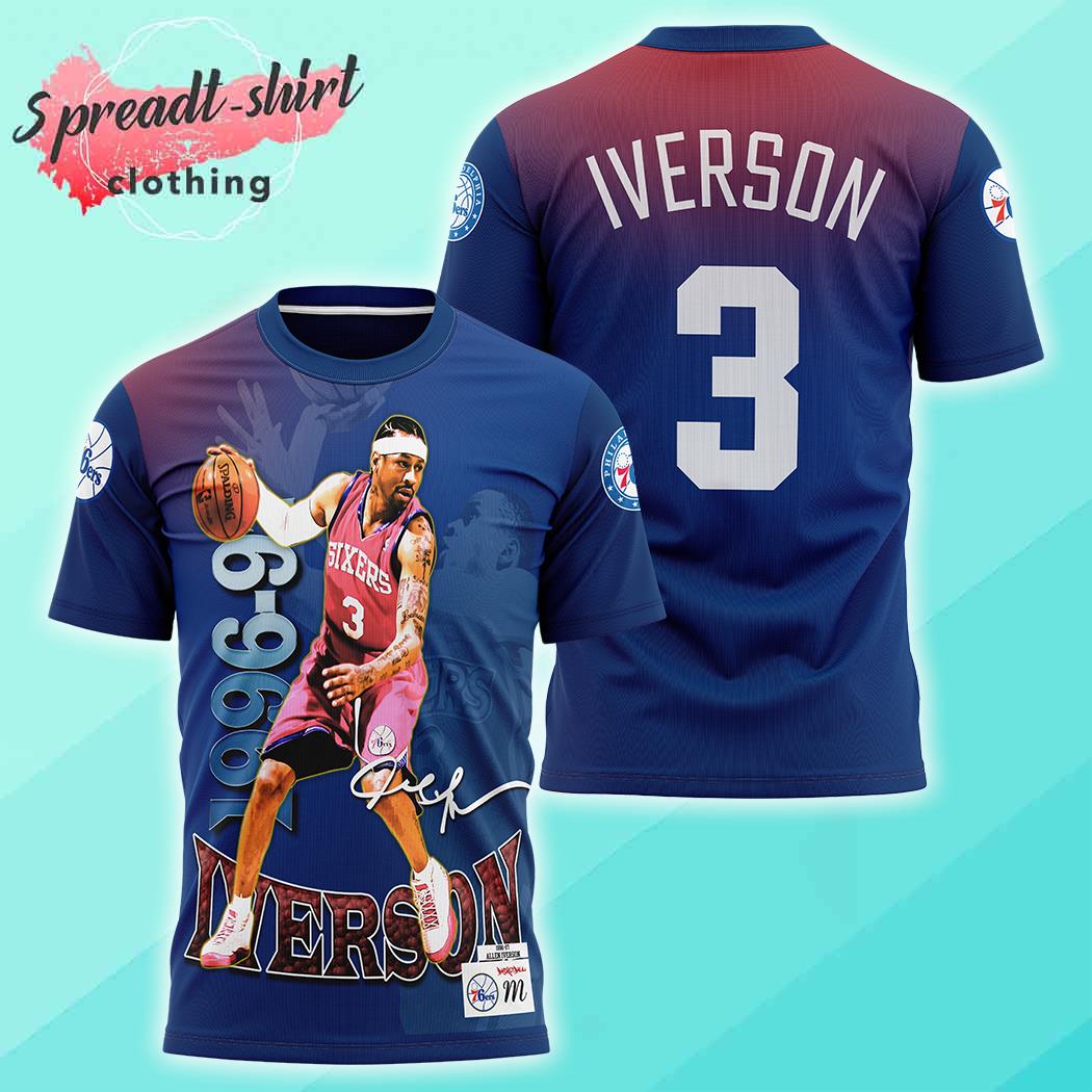 Allen Iverson 03 Philadelphia 76ers All Over Print shirt
