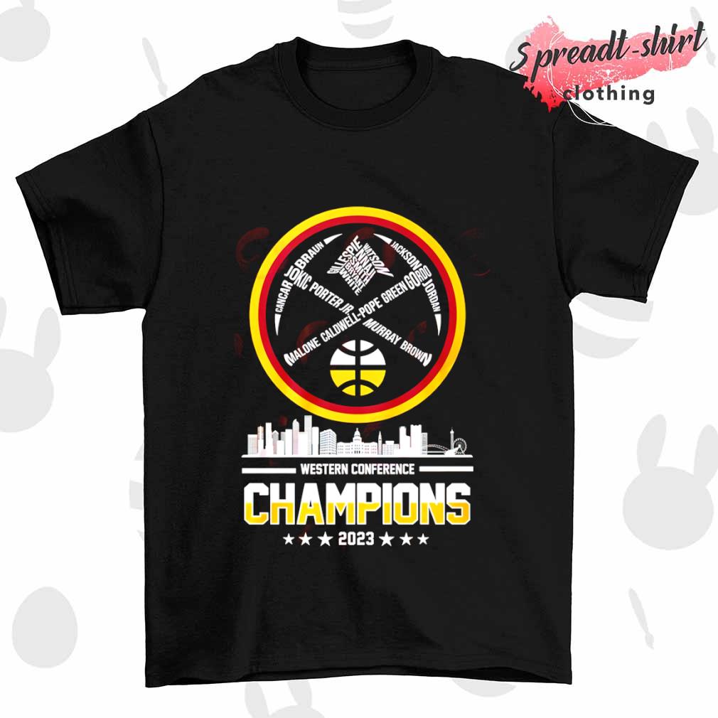 Denver Nuggets western conference champions two sided 2023 shirt