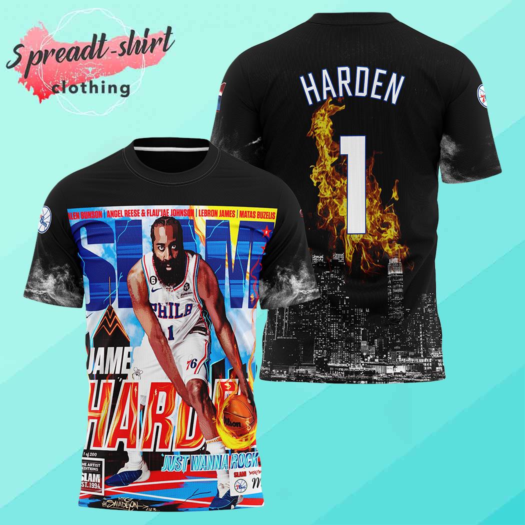 James Harden Philadelphia 76ers Slam Player 3D all over print shirt