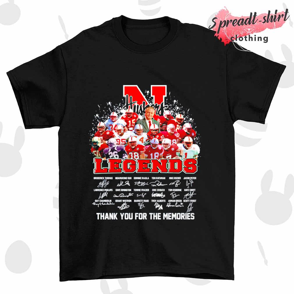 Nebraska Cornhuskers Legends team thank you for the memories signature shirt