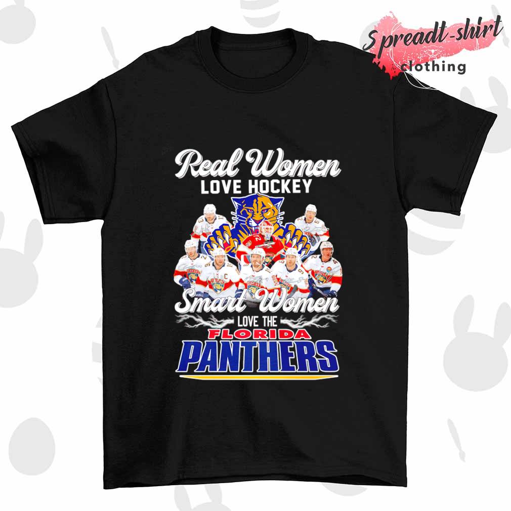 Real women love hockey smart women love the Florida Panthers T-shirt