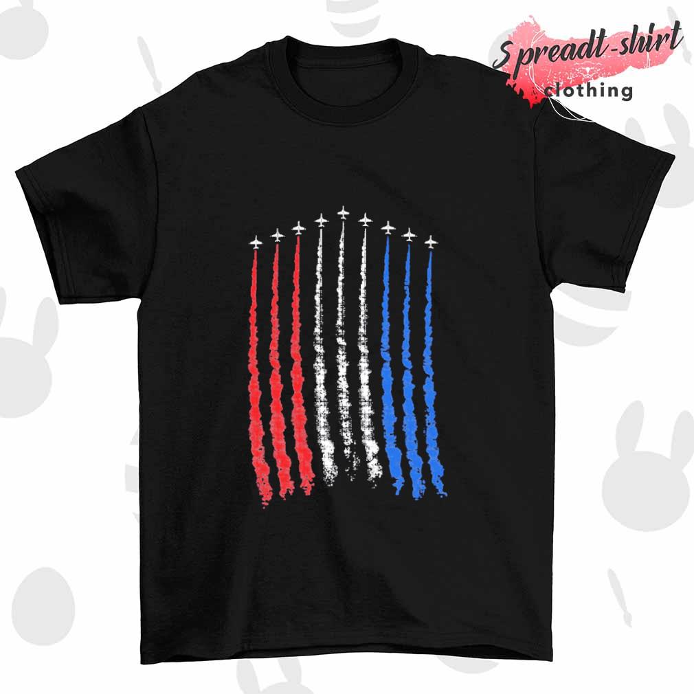 Red white blue air force flyover shirt