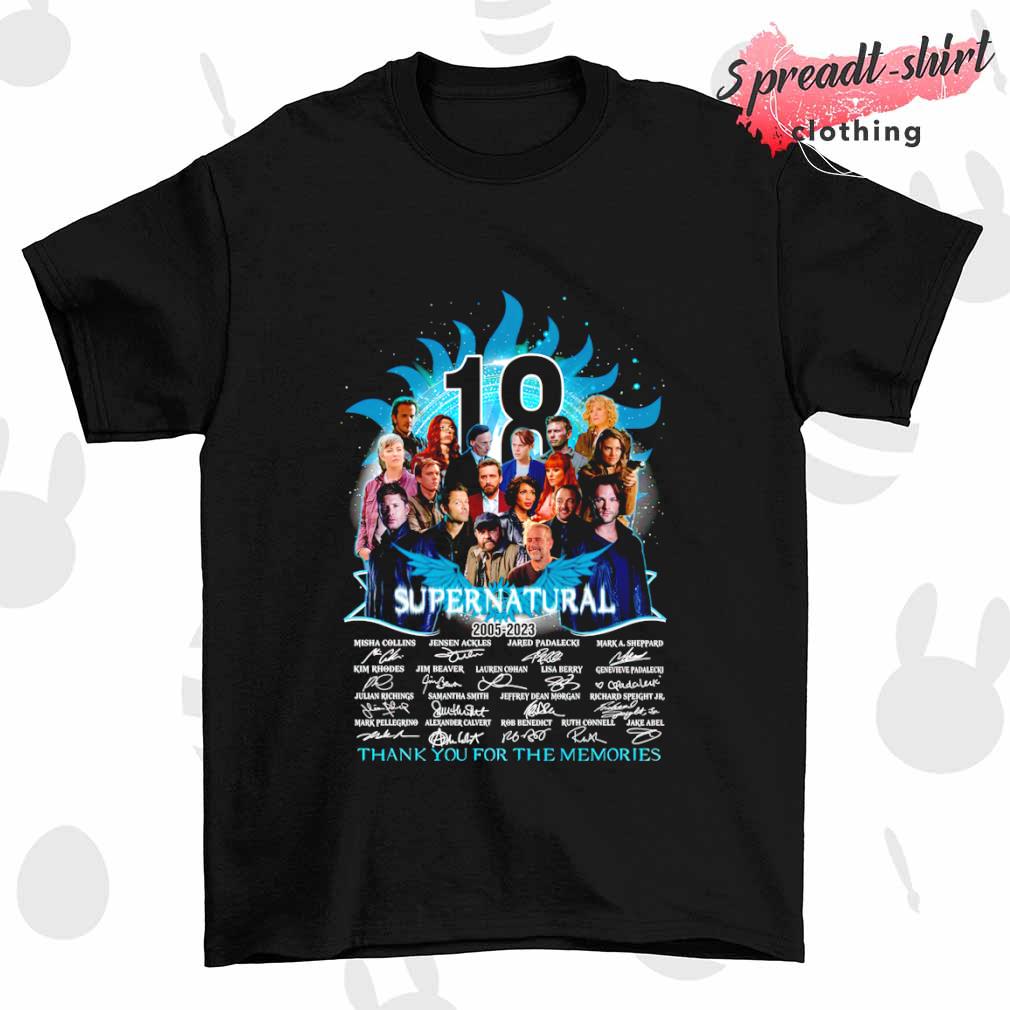 Super Natural 18th Anniversary 2005-2023 thank you for the memories signature shirt