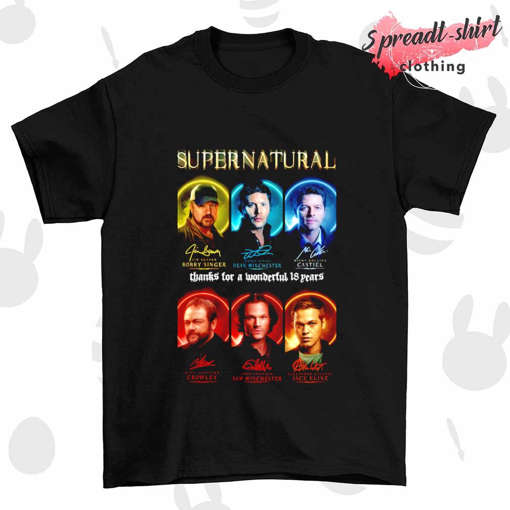 Supernatural thanks for a wonderful 18 years signature shirt