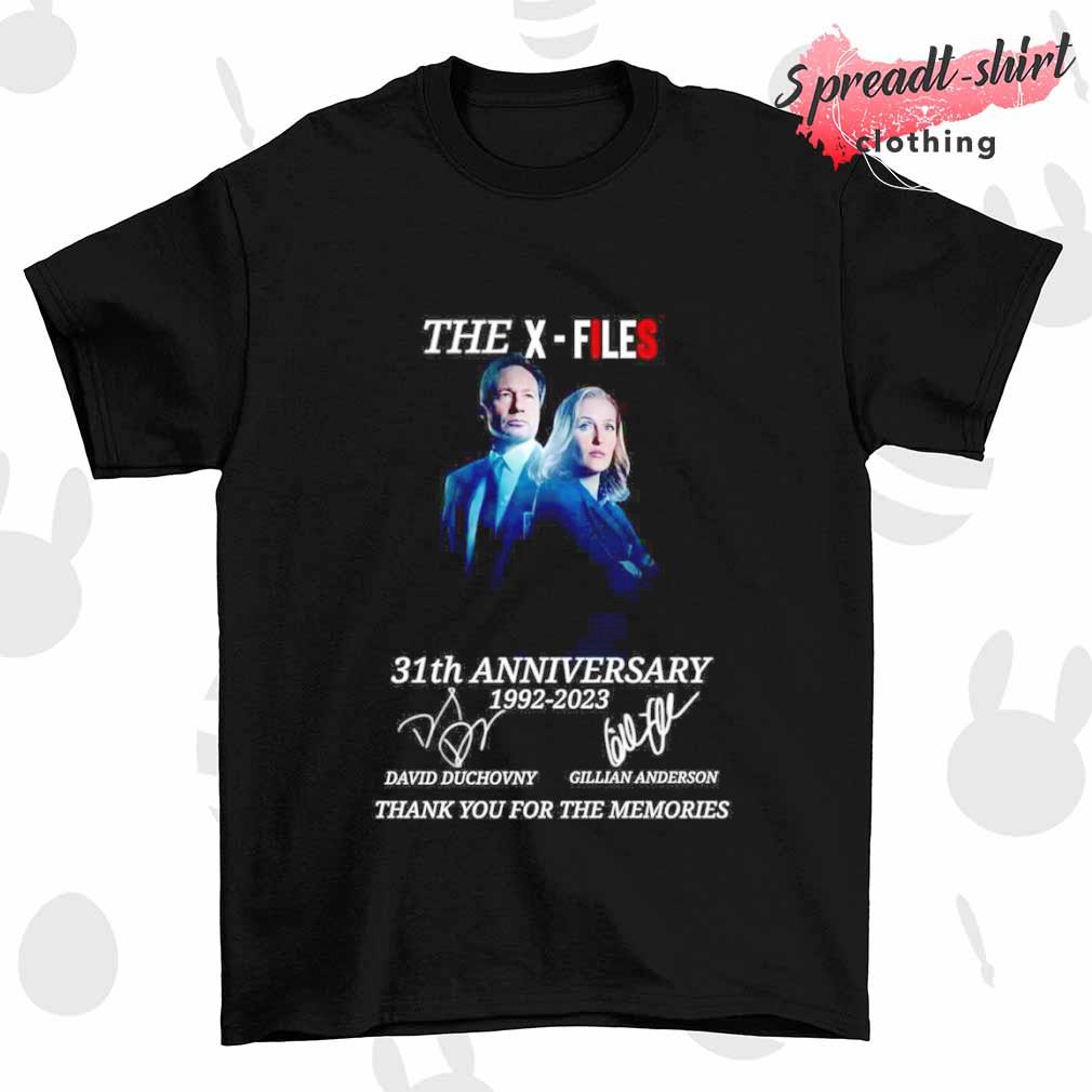 The X-Files 31th anniversary 1992-2023 thank you for the memories signature shirt