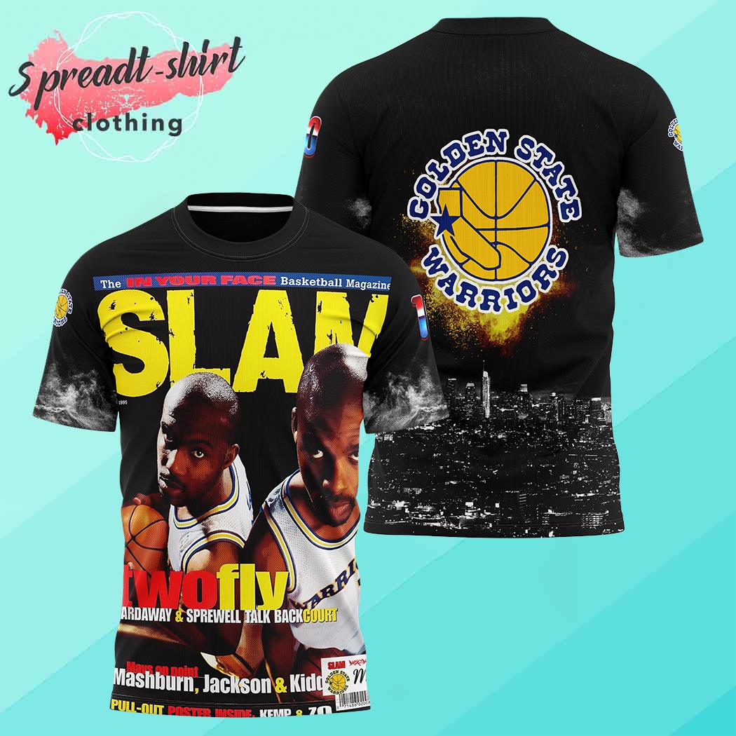 Tim Hardaway Golden State Warriors Slam Player 3D all over print shirt