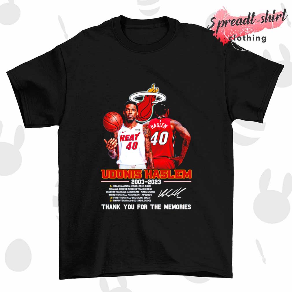 Udonis Haslem 2003-2023 thank you for the memories signature T-shirt