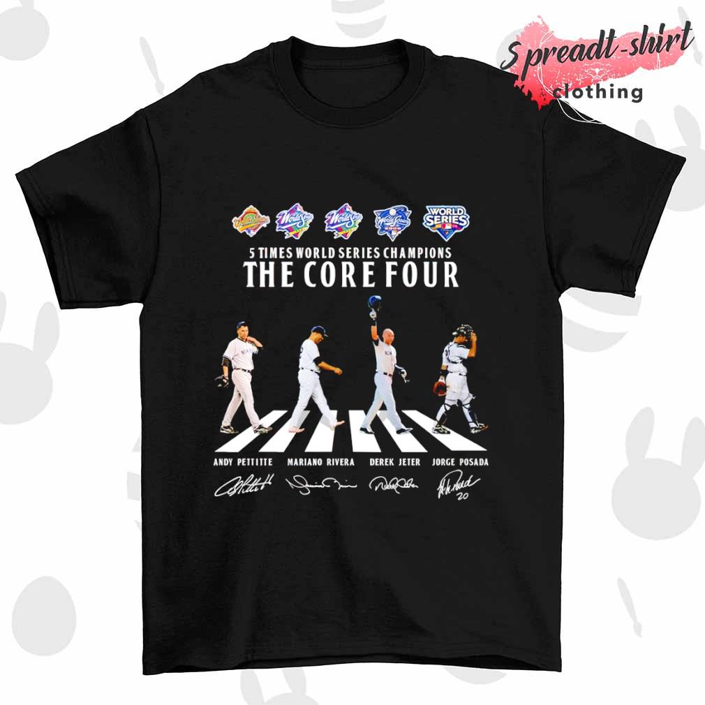 New York Yankees 5 Times World Series Champions The Core Four Abbey Road  Signatures Shirt, hoodie, sweater, long sleeve and tank top