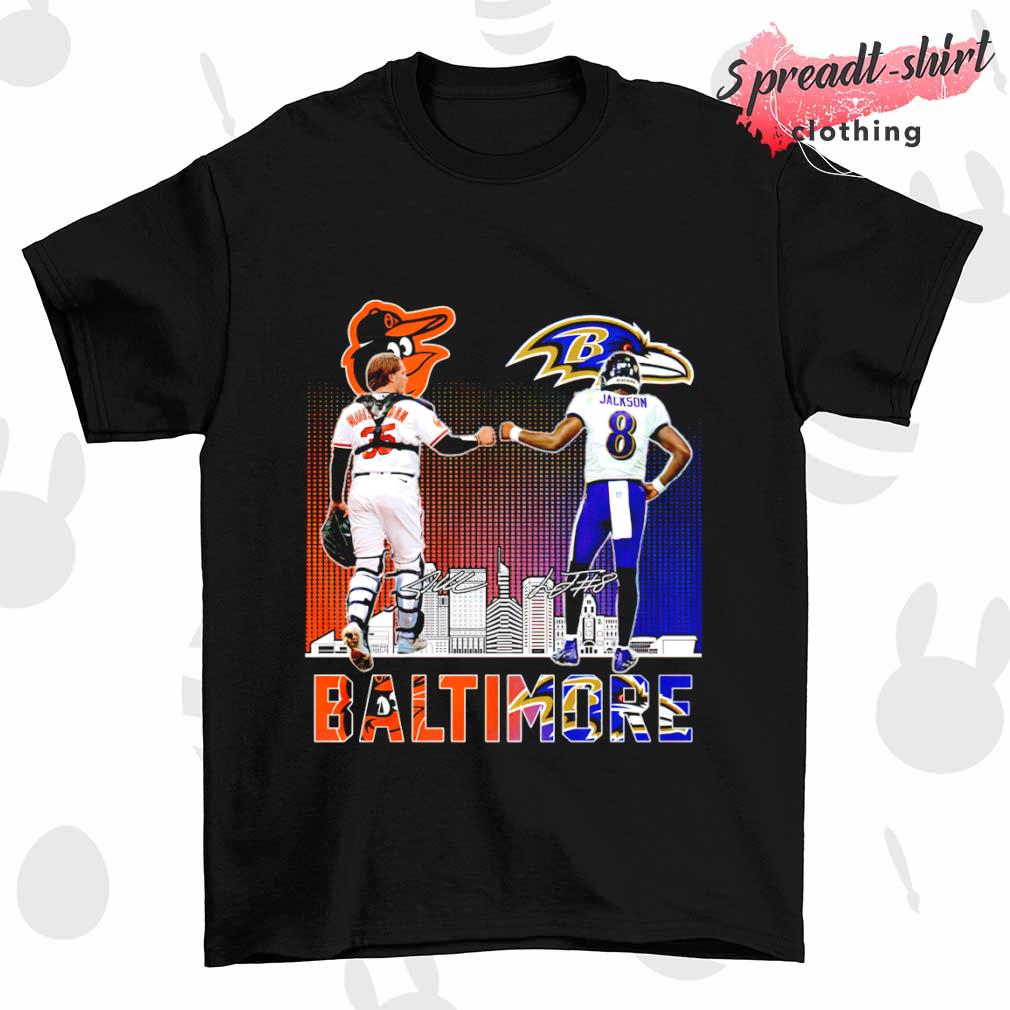 Baltimore Ravens Shirt Orioles Jackson Adley Rutschman Skyline