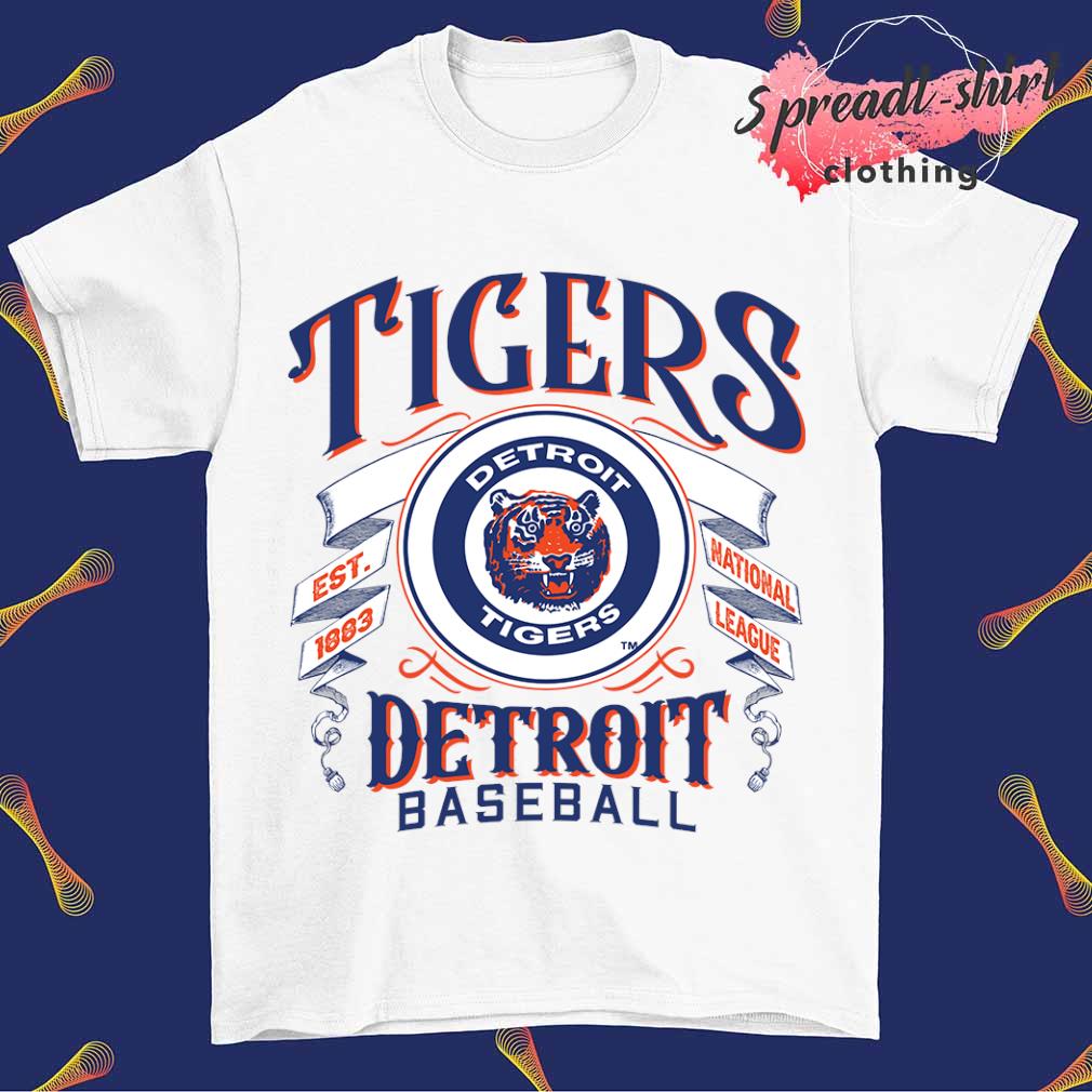 Detroit Tigers baseball est. 1883 national league logo shirt, hoodie,  sweater, long sleeve and tank top