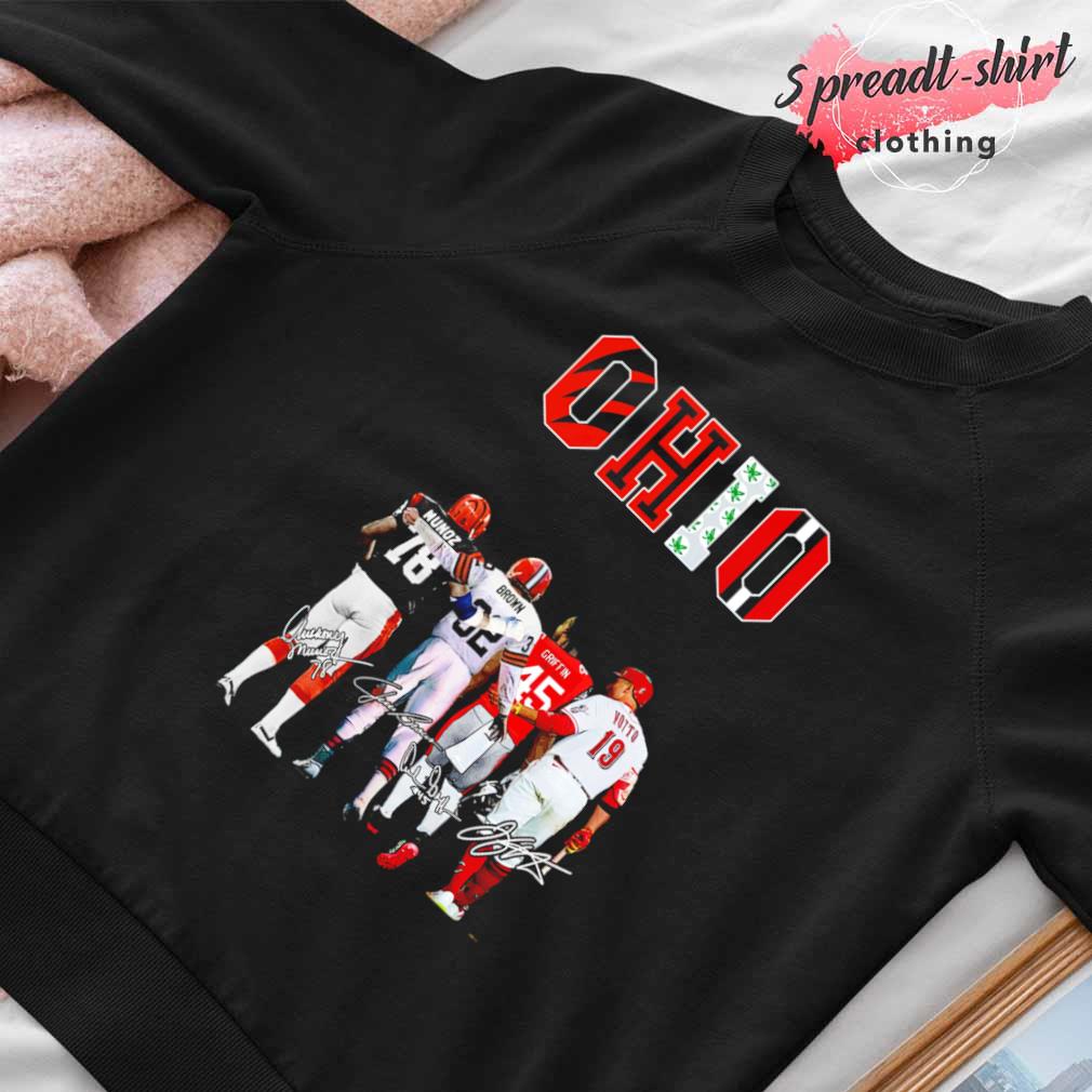 Nice ohio sports team Anthony Muñoz Jim Brown Archie Griffin and Joey Votto  signatures shirt, hoodie, sweater, long sleeve and tank top