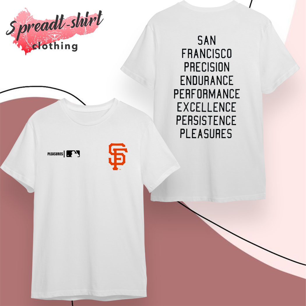 Men's Pleasures White San Francisco Giants Precision T-Shirt Size: Small