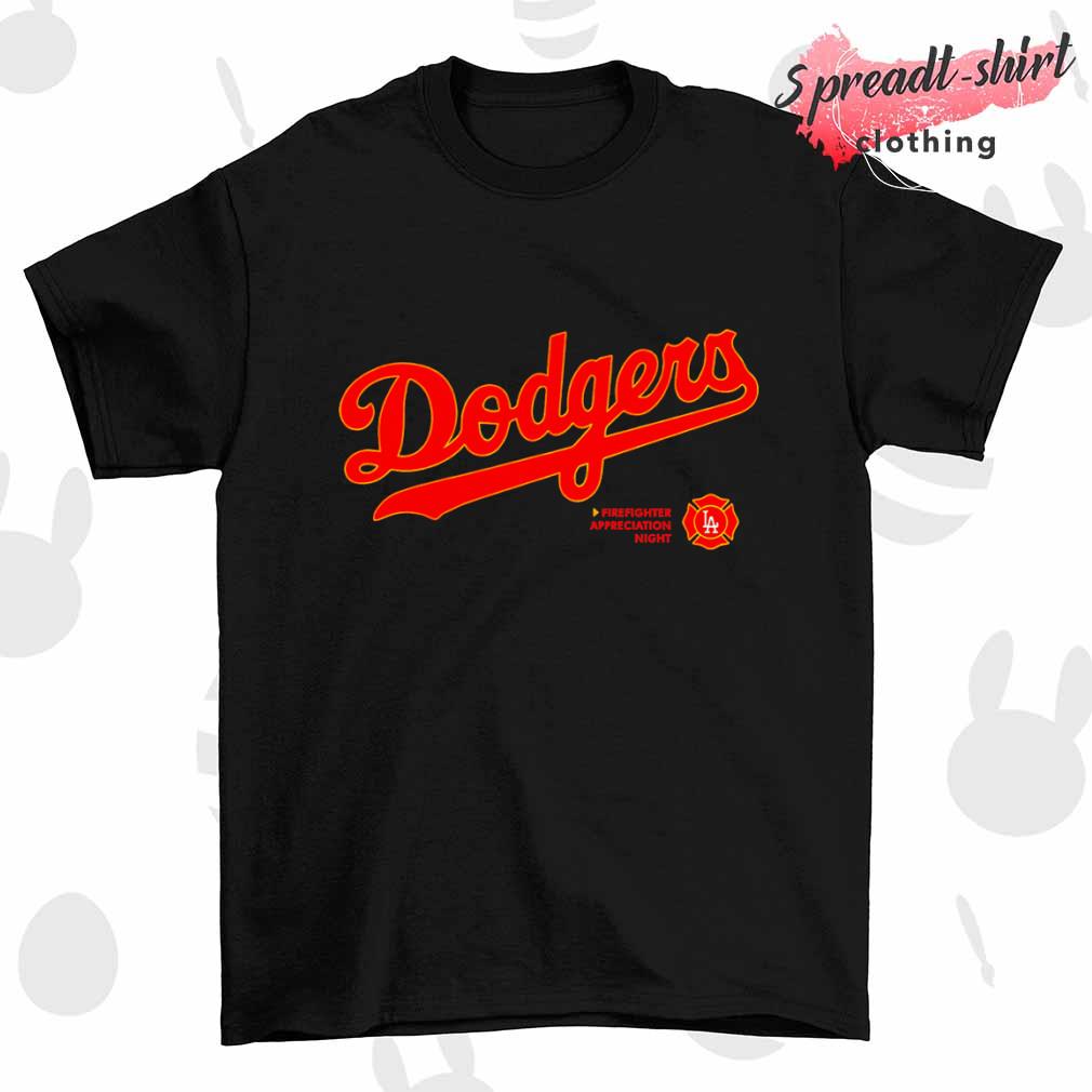 2019 LOS ANGELES Dodgers Firefighter Appreciation Nigh T-shirt Medium SGA  5/30