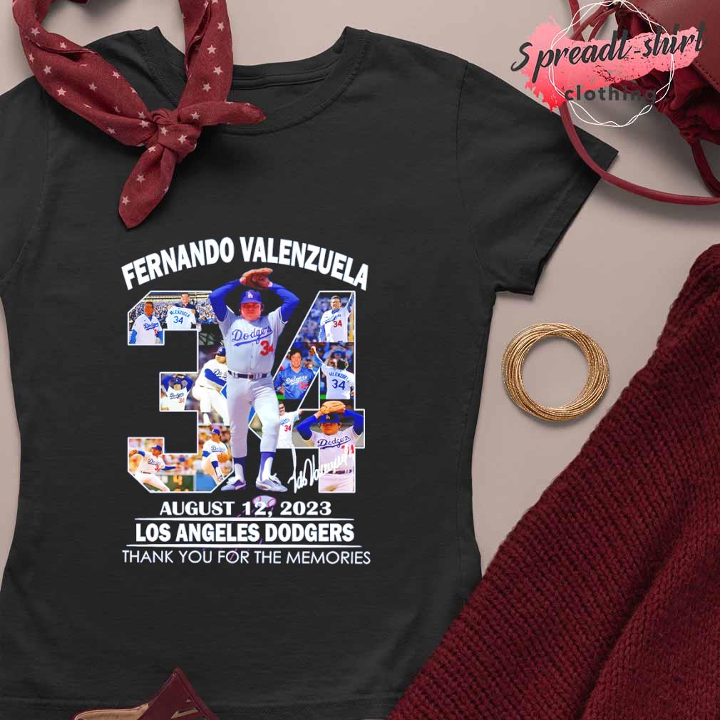Los Angeles Dodgers Fernando Valenzuela 34 Signature Shirt, hoodie