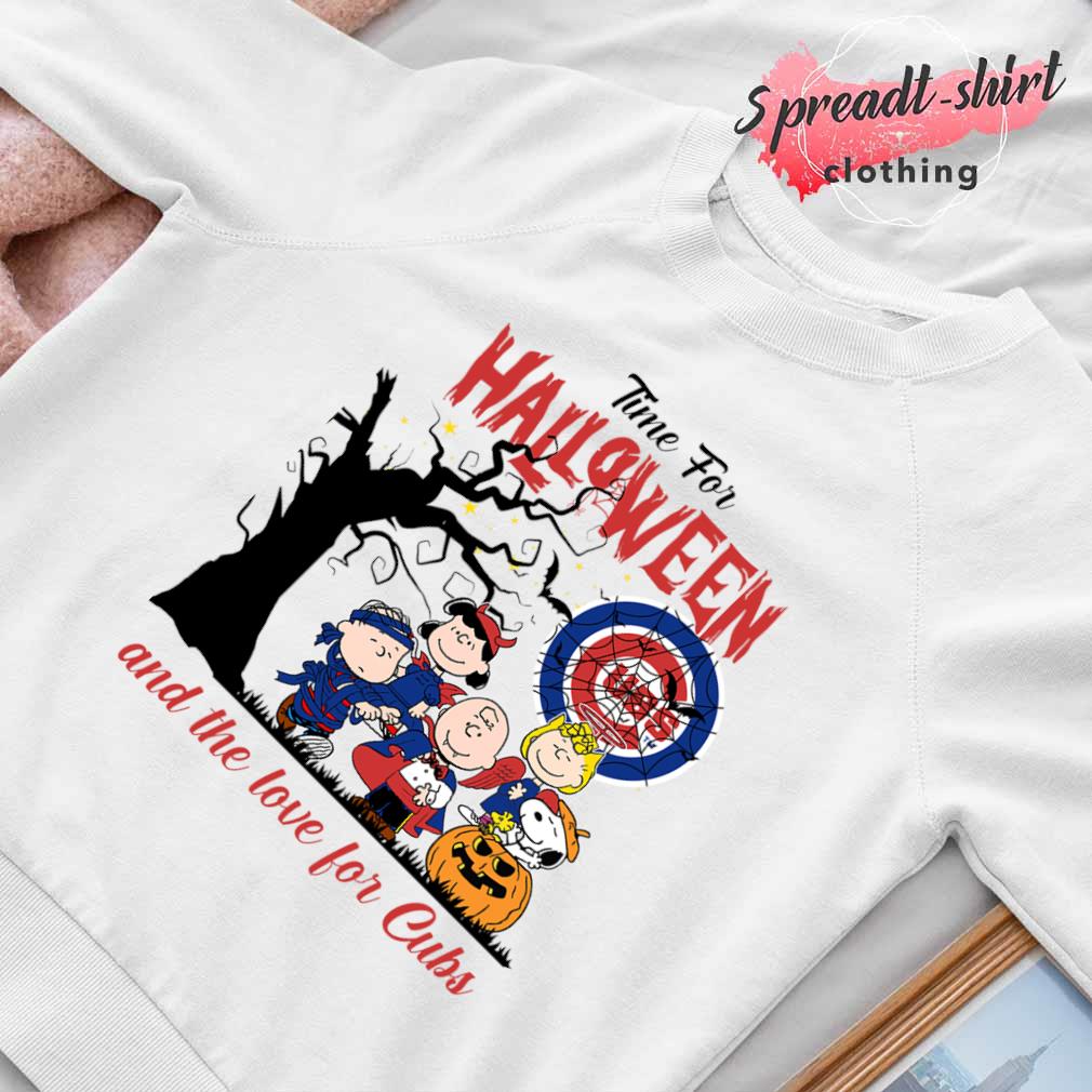 Chicago Cubs Peanuts Snoopy and Charlie Browns Watching Halloween Shirt,  hoodie, sweater, long sleeve and tank top