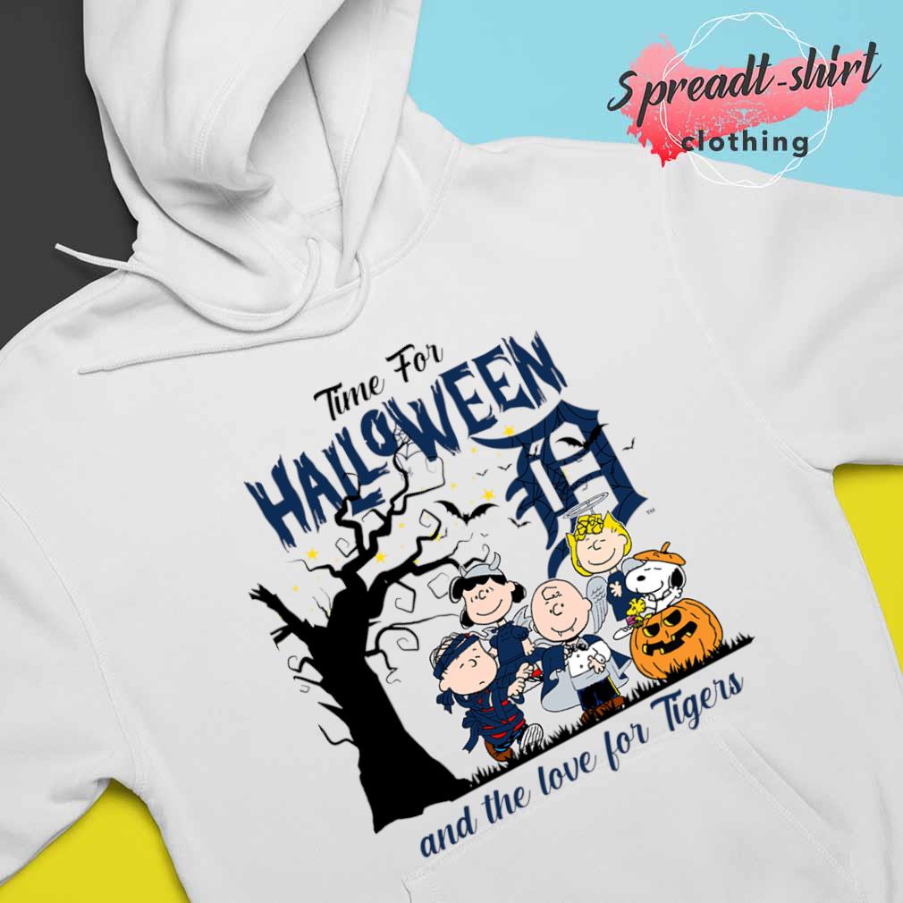 Detroit Tigers Peanuts Snoopy and Charlie Browns Watching Halloween Shirt,  hoodie, sweater, long sleeve and tank top