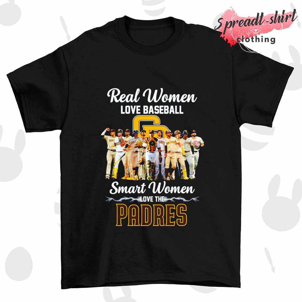 San Diego Padres Real Women Love Baseball Smart Women Love The Padres  Signatures shirt, hoodie, sweater, long sleeve and tank top