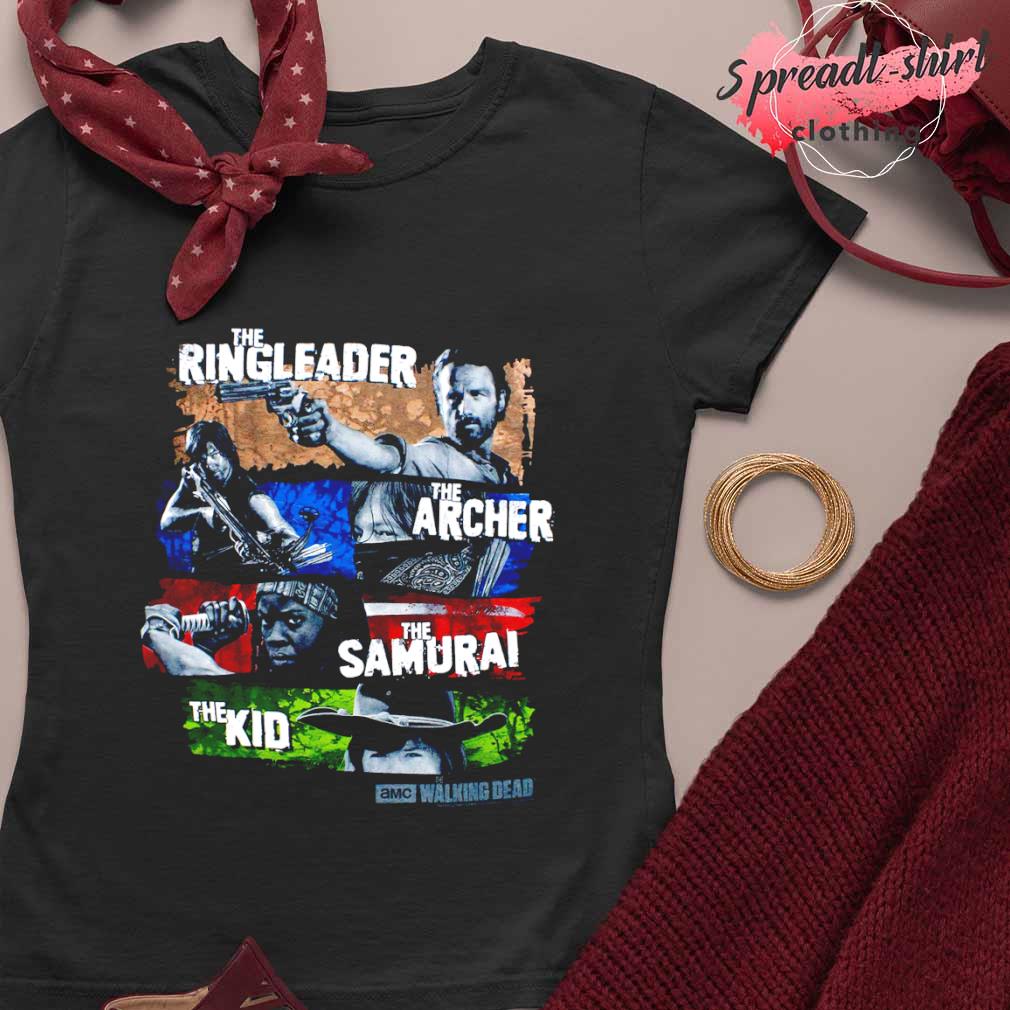 Ringleader, Archer, Samurai & the Kid Walking Dead t-shirt