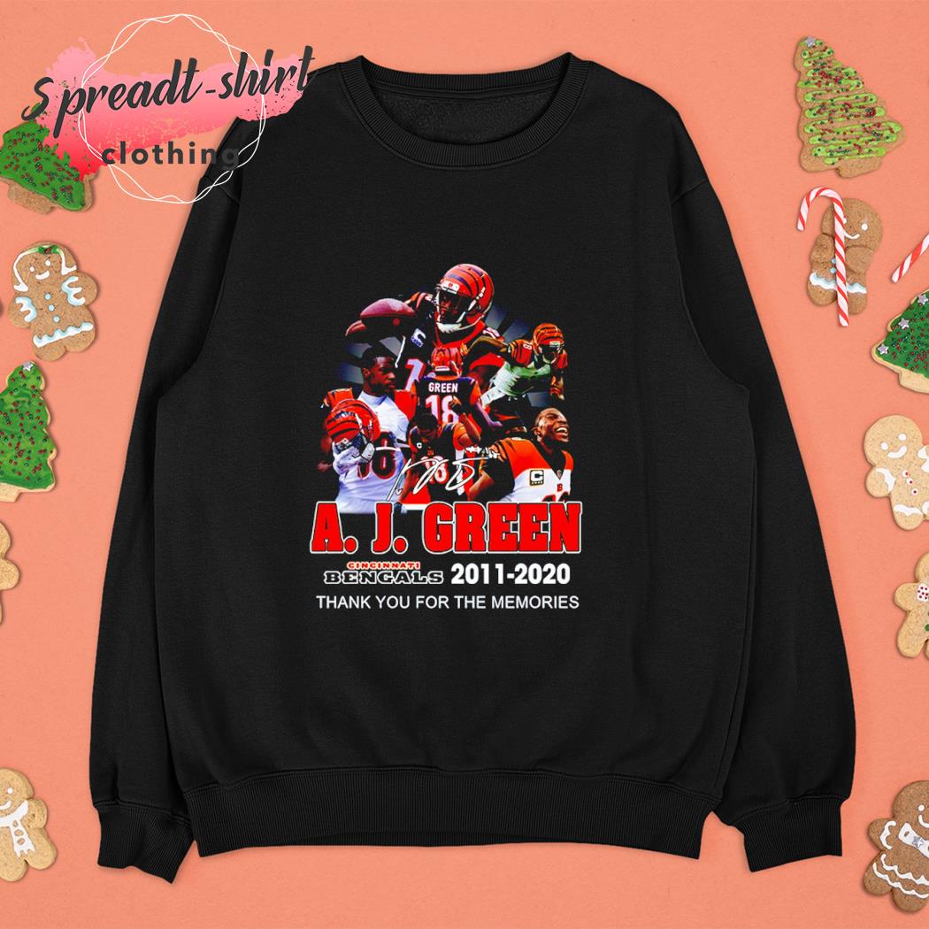 A.J.Green Cincinnati Bengals 2011 – 2020 Thank You For The Memories  Signature shirt, hoodie, sweater, long sleeve and tank top