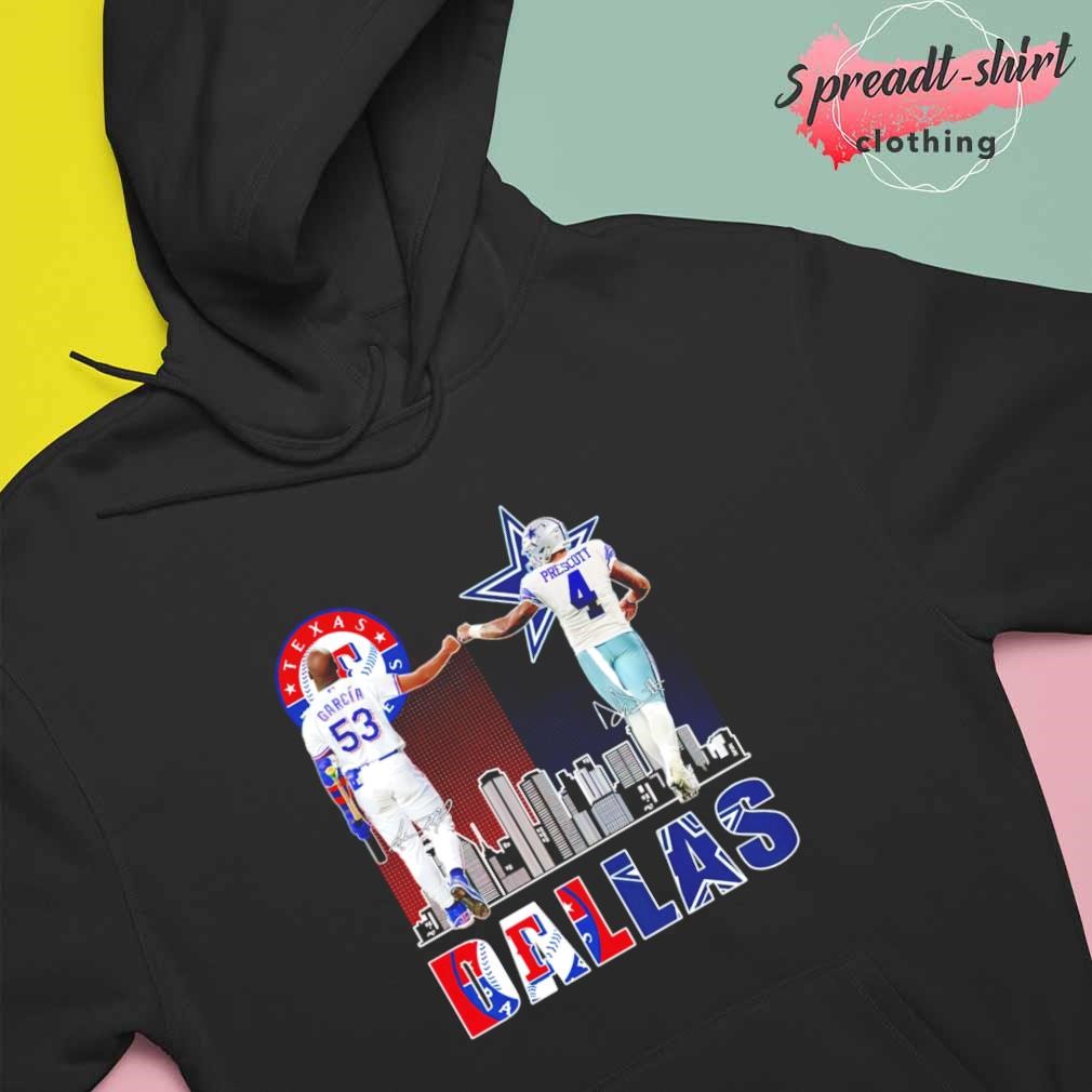 Adolis Garcia Texas Rangers & Dak Prescott Dallas Cowboys Signatures  T-Shirt, hoodie, sweater, long sleeve and tank top