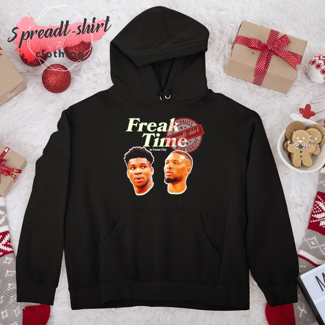 Official giannis Antetokounmpo and Damian Lillard freak time in cream city  shirt, hoodie, sweater, long sleeve and tank top