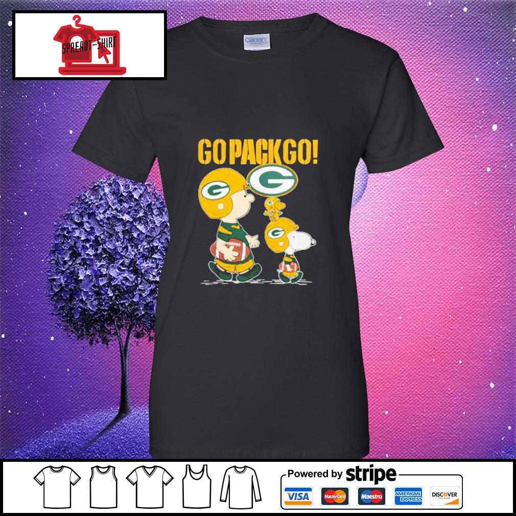 Snoopy Charlie Brown Go Pack Go Green Bay Packers Shirt